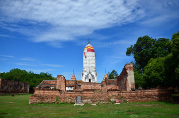 Prang of Puttaisawan temple in Ayutthaya, Thailand