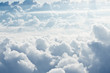 Leinwandbild Motiv Aerial view on white fluffy clouds