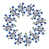 blue folk flower wreath