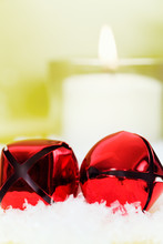 Red Jingle Bells & Candle