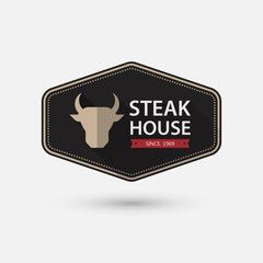 Steak House retro vintage Label.vector