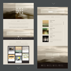 modern one page website design template