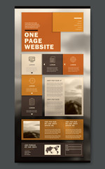 Canvas Print - modern one page website design template