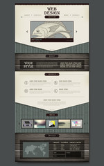 Canvas Print - contemporary one page website design template