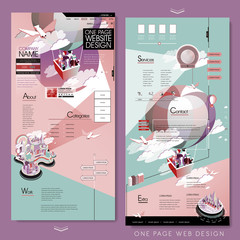 Canvas Print - modern one page website design template