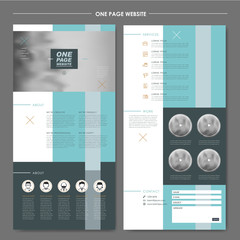 Canvas Print - contemporary one page website design