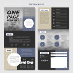 Canvas Print - modern one page website design template