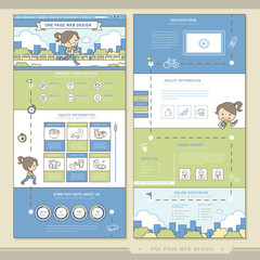 Canvas Print - energetic one page website design template
