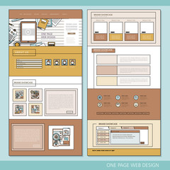 Canvas Print - business concept one page website design