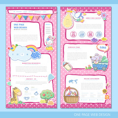 Canvas Print - adorable concept one page website design