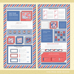 Canvas Print - modern one page website design template
