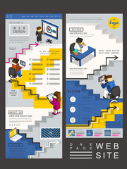 Canvas Print - workplace concept one page website design