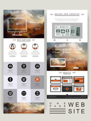 Canvas Print - elegant one page website design template