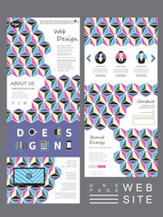 Canvas Print - colorful geometric concept one page website design