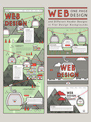 Canvas Print - adorable one page website design template