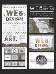 Canvas Print - geometric one page website design template