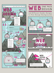 Canvas Print - adorable one page website design template
