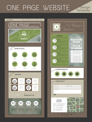 Canvas Print - modern one page website design template