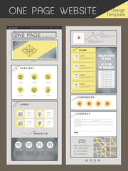 Canvas Print - modern one page website design template