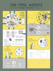 Canvas Print - teamwork concept one page website design