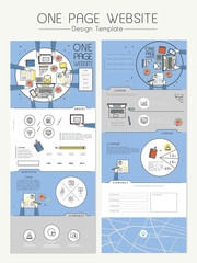 Canvas Print - teamwork concept one page website design