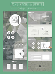 Canvas Print - geometric one page website design template