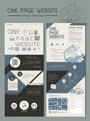 Canvas Print - business concept one page website design