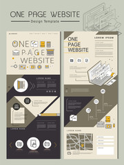 Canvas Print - business concept one page website design