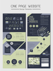 Canvas Print - business concept one page website design