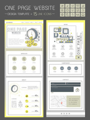 Canvas Print - business concept one page website design