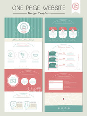Canvas Print - lovely one page website design template