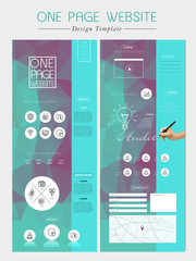 Canvas Print - geometric one page website design template