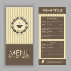 Wall Mural - Design a menu for coffee