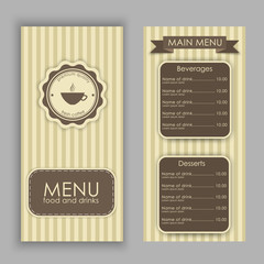 Fototapete - Design a menu for coffee