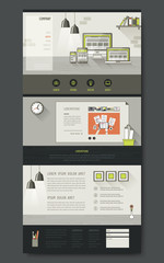 Canvas Print - modern one page website design template