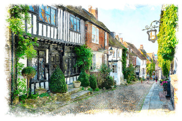 Wall Mural - Mermaid Street in Rye