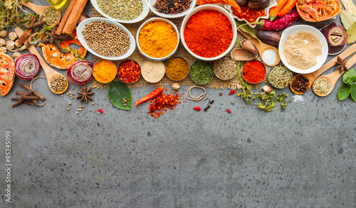 Fototapeta do kuchni Spices and herbs.Food and cuisine ingredients.