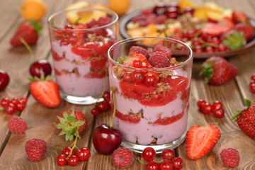 Wall Mural - Dietary yogurt dessert