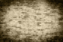 Grunge Background, Red Brick Wall Texture Bright Plaster Wall And Blocks Road Sidewalk 