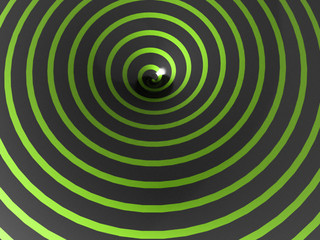 Poster - Green spiral