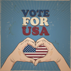 Wall Mural - Vote for USA presidential election