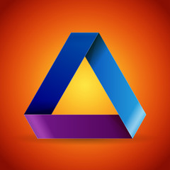 Aufkleber - Moebius origami colorful paper triangle