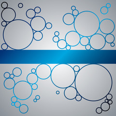 Poster - Abstract background with blue shining circles