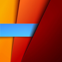 Fototapete - Background with red, orange and blue layers