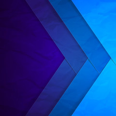 Aufkleber - Abstract blue paper crossing rectangle shapes background