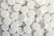 White pills closeup