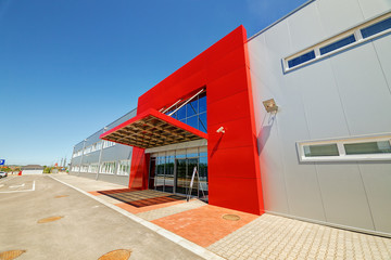 Wall Mural - Aluminum facade on industrial building