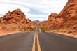 Scenic road through Valley of Fire State park, Nevada, USA