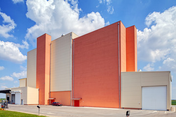 Wall Mural - Aluminum facade on industrial building