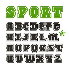 Serif font in sport style